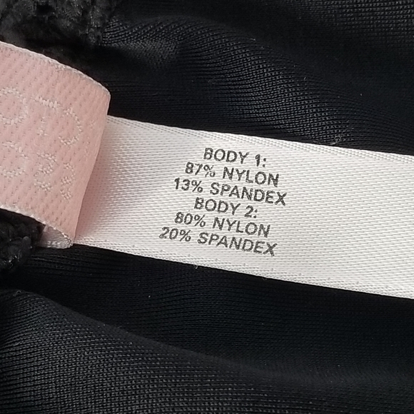 Floral VS Bikini Top Black Swimwear Victoria's Secret Summer V-Neck Monochrome - Picture 8 of 10